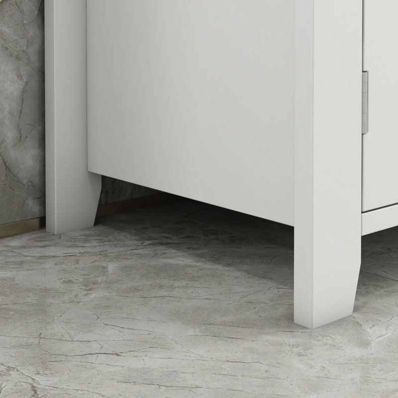 Armoire d'évier - sous le lavabo de salle de bain, en forme de U, tablette réglable