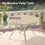 Ensemble repas 5 pièces pour patio avec 4 chaises empilables en métal et table ronde de 40,6 po-2112520906