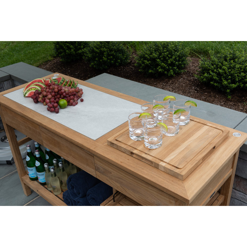 Andes Rectangular Ceramic Outdoor Buffet & Console Table