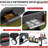 Propane Gas Griddle Charcoal Grill Combo Flat Top Griddle Dual-Fuel W/Dual Lids & 2 Side Shelves Dual Fuel BBQ Grill for Outdoor