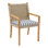 Hudson Teak Patio Dining Chair with Cushion (Set of 2)