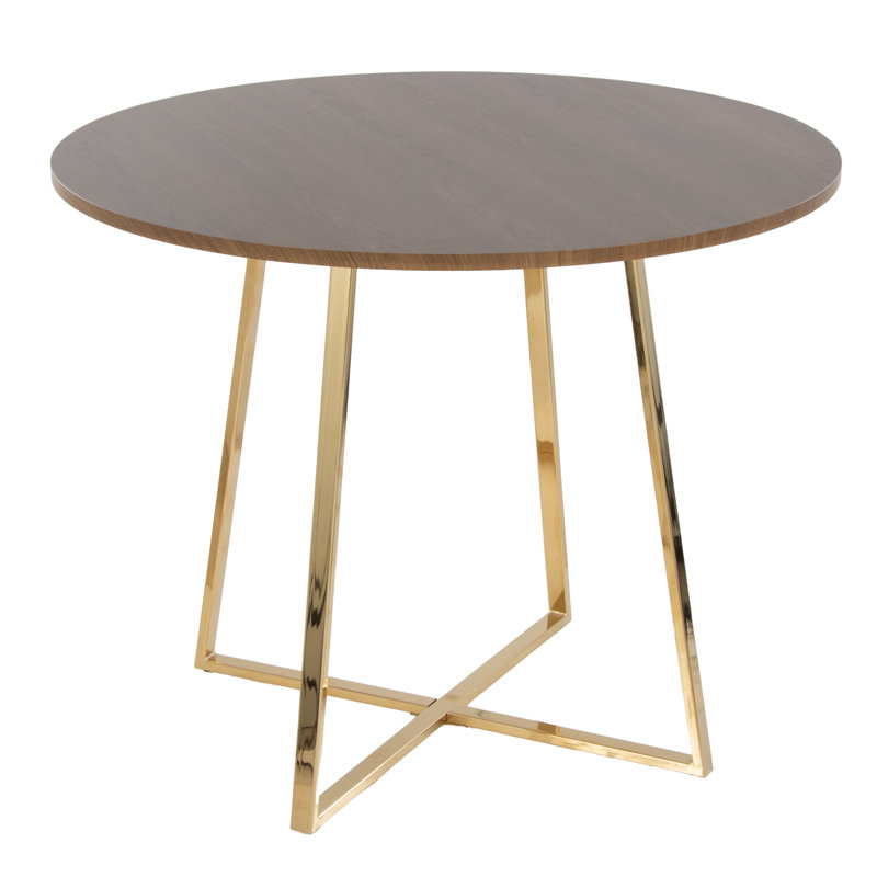 Table de salle à manger Cosmo Canary, Walnut, Doré