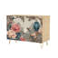 Buffet buffet avec rangement Lanterne chinoise hirondelles pivoines paysage de montagne brumeux avec 2 portes pour le salon et la cuisine