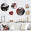 Red And Black Marble Whispers III - Abstract Marble Metal Wall Décor