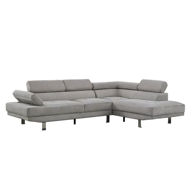 Canapé modulaire en lin XF Milton Grey, Lin gris