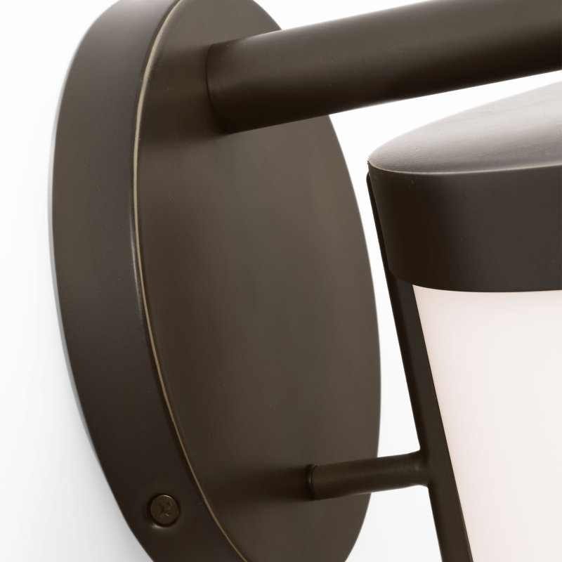 Luning Large Lantern from Generation Lighting , Antique Bronze, Frosted, 15" H x 9.875" W x 11.75" D