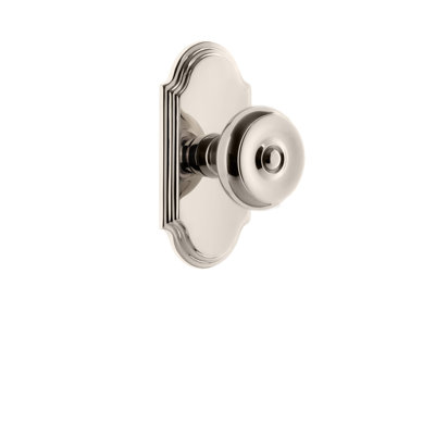 Grandeur Arc Plate Double Dummy with Bouton Door Knob