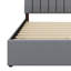 Lit plateforme tapissier avec lit gigogne simple, lit plateforme en molleton Teddy-983989199-983989198