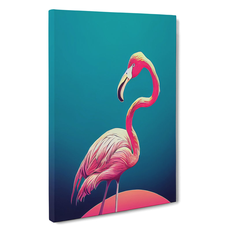 XC1022-1781X Debonair Flamingo - Wrapped Canvas Print, 76cm H x 50cm W x 3cm D