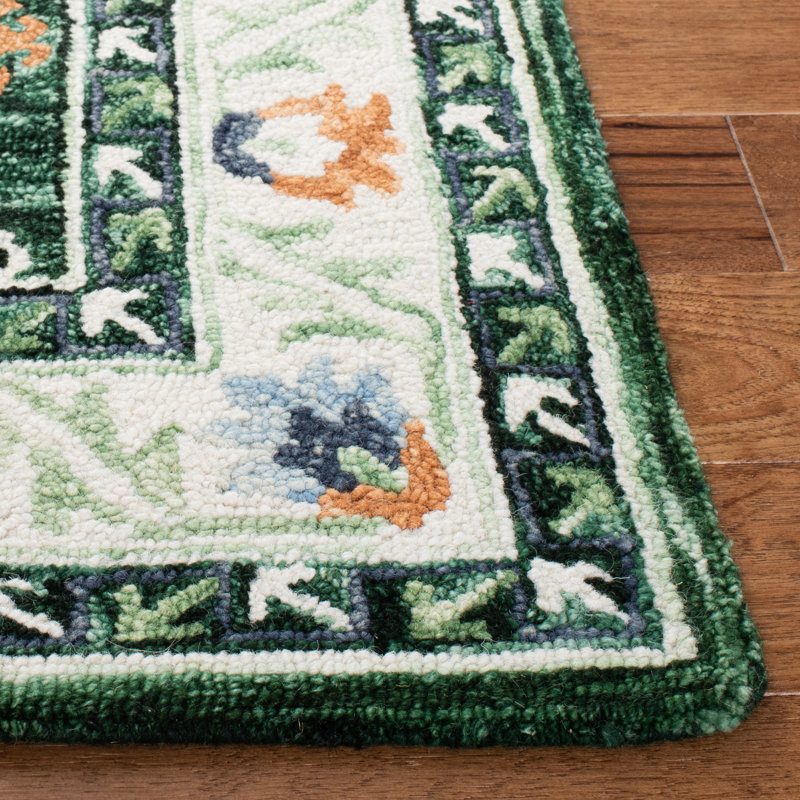 Tapis en laine touffeté à la main Southwestern, Rectangle 4 pi x 6 pi