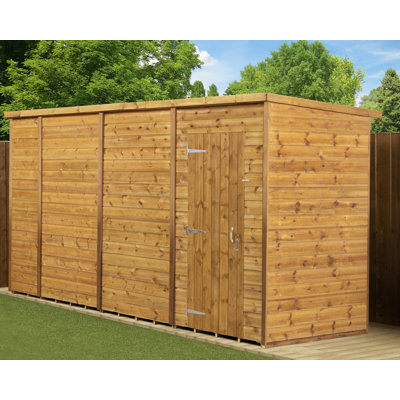 Modular Pent Garden Shed  14X4 No Windows