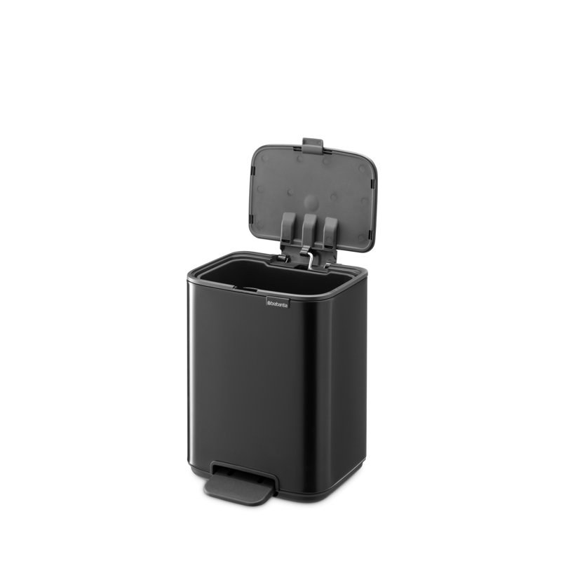 Poubelle à pédale Brabantia Bo, 1,1 gallon (4 litres), Noir mat