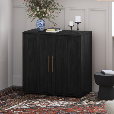 Armoire de rangement arquée avec poignée dorée