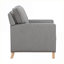 Fauteuil inclinable à dossier poussoir avec cadre en bois massif en tissu gris pour le salon
