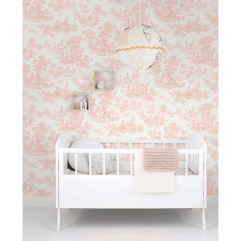Spurling Peel & Stick Toile Roll, Pink