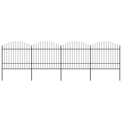 Abelone Black Metal Yard/Privacy Fence