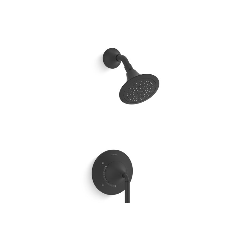 Tone Pressure-Balancing Shower Faucet Trim, Matte Black