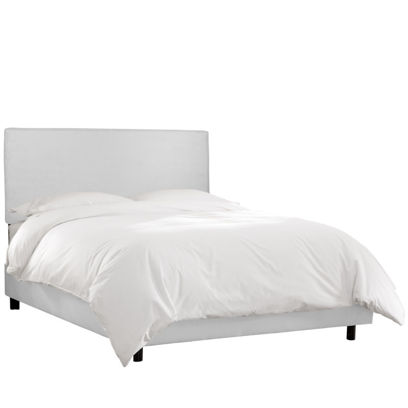 Lit , Double, Velours blanc classique