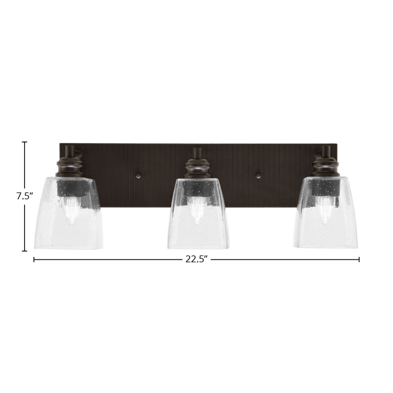 Éclairage pour meuble-lavabo 3 lumières Arran, Espresso, Transparent
