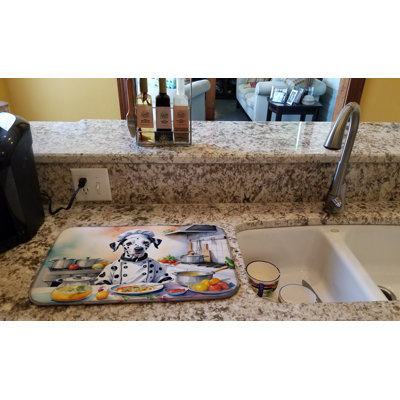 Dalmatian The Chef Dish Drying Mat