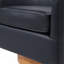 Fauteuil pivotant demi-tonneau en cuir bleu minuit-1398921122