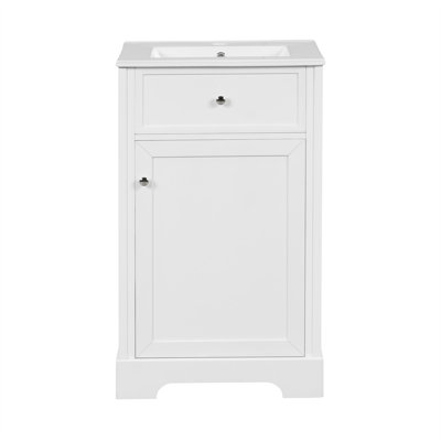 Narrows 20" Modern Bathroom Vanity with Ceramic Sink and High-Quality MDF Construction