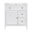 Ensemble de meuble-lavabo simple 30 po avec plateau en bois massif Tenesha-2538680