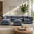 Blue Gray Chenille