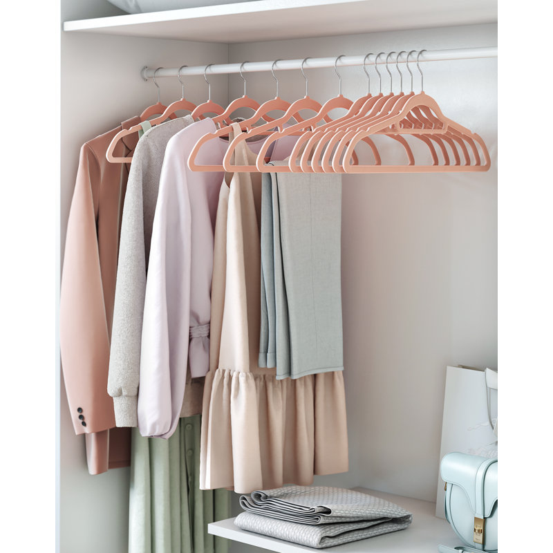 Velvet Hangers, 50 Pack, Pink