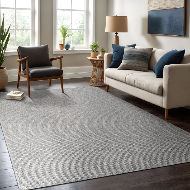 Tapis d'intérieur gris Nadene, Rectangle 9 pi x 12 pi
