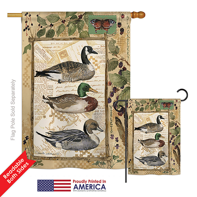 Double Sided 40'' H x 28'' W Polyester Flag Set