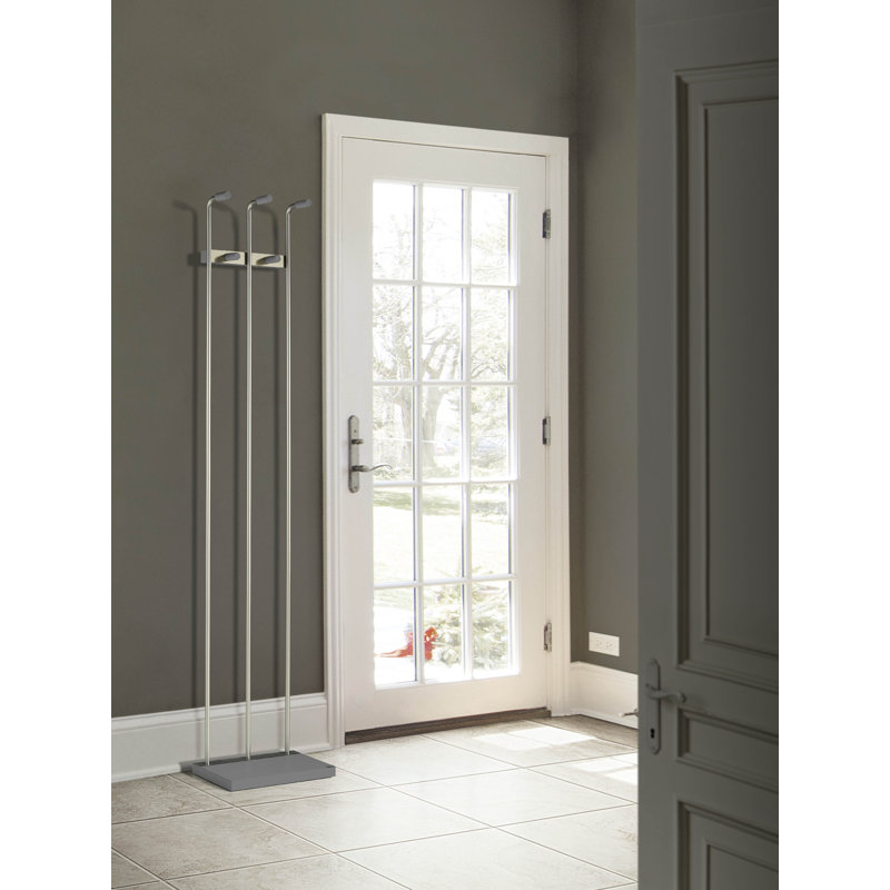 Meacham Iron Freestanding 5 - Hook Coat Rack, Grey