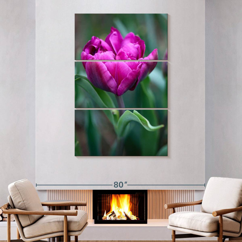 Harnek tulipe fuchsia, H 74 po x l 48 po