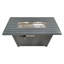 Table de foyer d'extérieur en acier avec couvercle H 25 po x l 42 po Living Source International