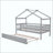Wooden House Bed with Trundle