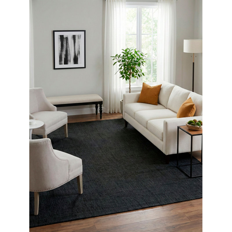 Wabi Sabi Area Rug in Black/White, Rectangle 5' x 8'