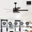Ventilateur de plafond 52 pales en contreplaqué de 52 pouces, ventilateur de plafond à double abat-jour avec télécommande (télécommande optionnelle)-23731968