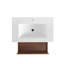 Ensemble de meuble-lavabo mural 30 po à 2 tiroirs, brun rougeâtre