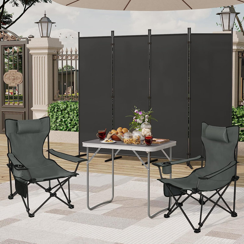 Wasilla Rectangular 70cm L Camping Table, Gray