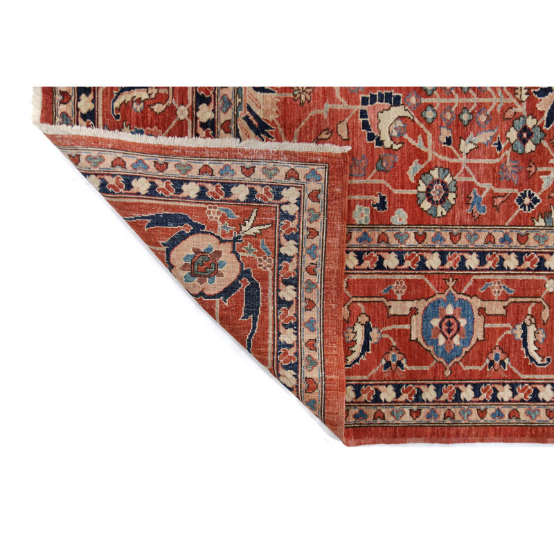 High-Quality Hand-Knotted Red Area Rug