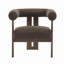 Fauteuil d'appoint rembourré à accoudoirs ronds