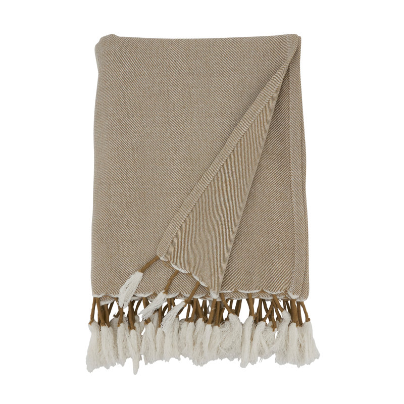 Hand Woven Throw Blanket, Natural