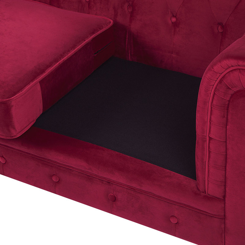 Camron 2 - Piece Velvet Living Room Set, Red