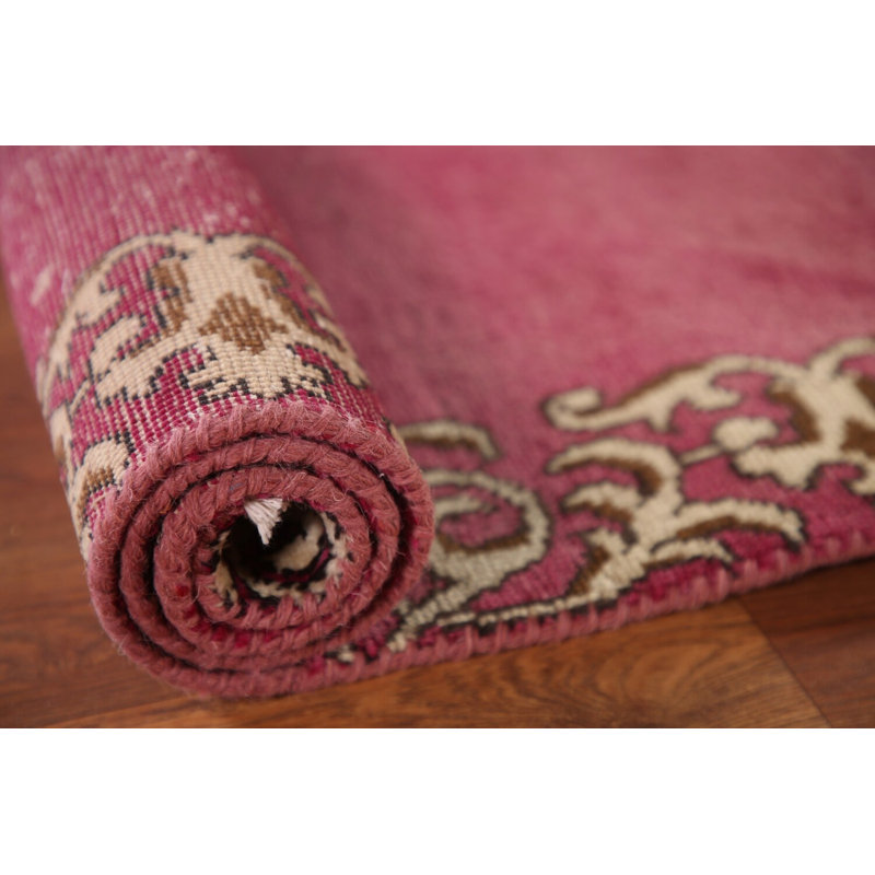 Bordered Traditional Runner Rug 3x10