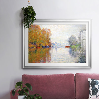 Autumn on the seine at Argenteuil, 1873, reproduction d'art encadrée