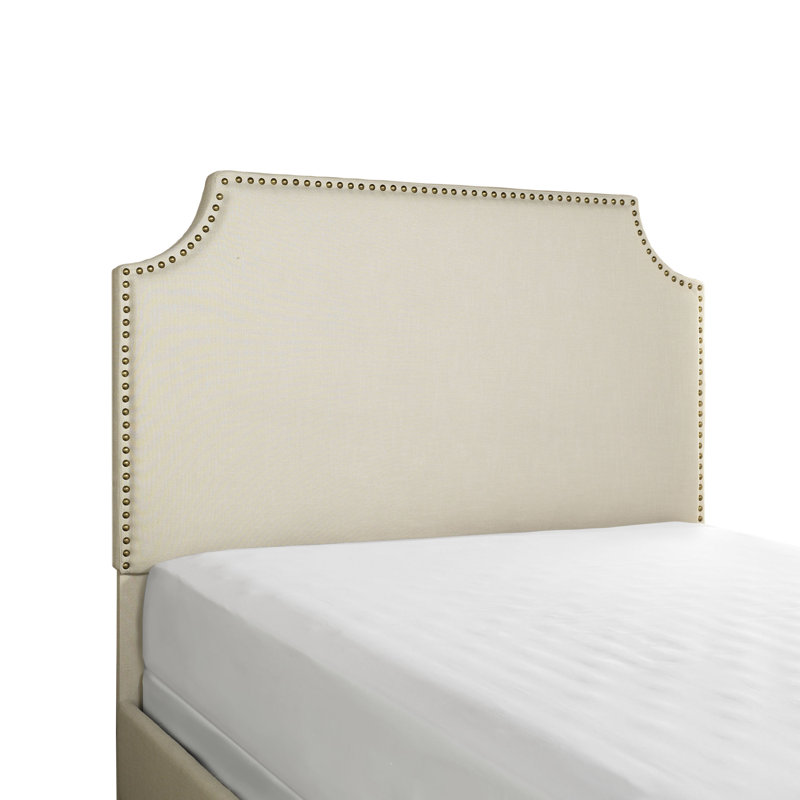 Tête de lit à panneau tapissier Bulpitt, Gris, Double / Grand
