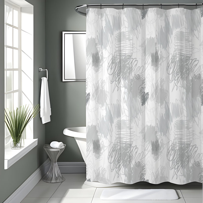 Rideau de douche Marbré, H 72 po x l 70 po