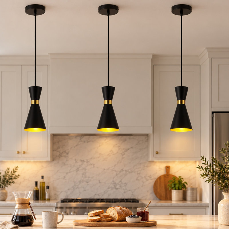 3-Light Adjustable Kitchen Island Pendant Light