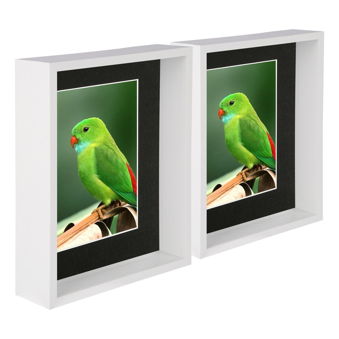Nicola Spring - 8" x 10" 3D Deep Box Photo Frames - 5" x 7" Mount