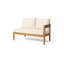 Canapé 2 places droit Brooklyn avec structure en bois d'acacia beige